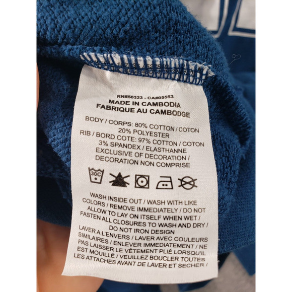 Nike Sweatshirt Women's Large Blue 1/2 Zip Fleece Team Jacket Cotton Stretch - Picture 10 of 12